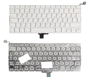 Клавиатура Apple MacBook A1278 белая, большой Enter