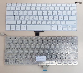 Клавиатура Apple MacBook A1278 белая, плоский Enter