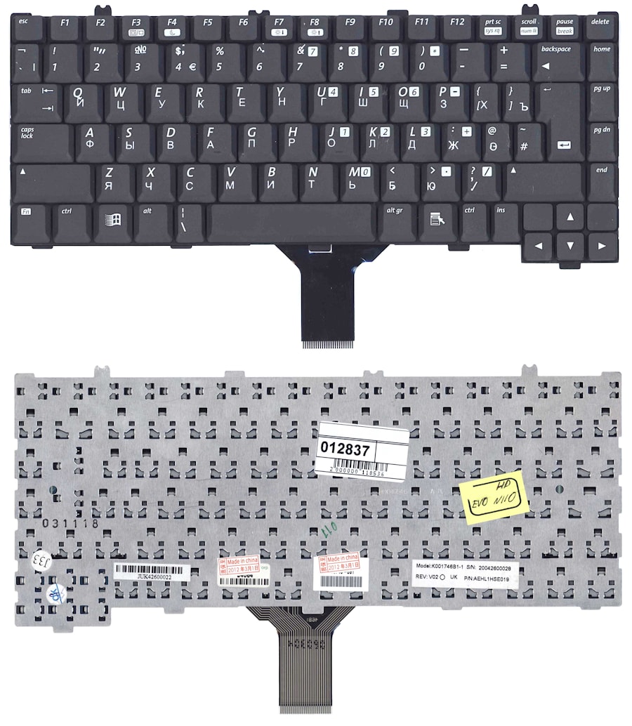 Клавиатура для ноутбука HP Compaq Armada Evo N110 черная
