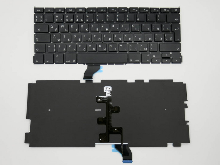 Клавиатура Apple MacBook A1502 черная, большой Enter, с подсветкой  