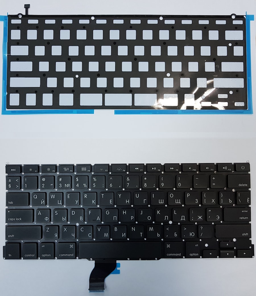 Клавиатура для ноутбука Apple MacBook A1502 черная, плоский Enter, с подсветкой