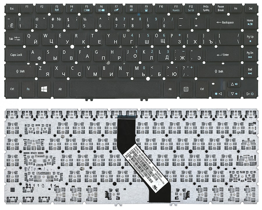 Клавиатура для ноутбука Acer Aspire V5-431, V5-471 черная