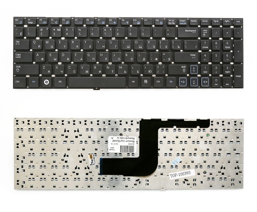 Клавиатура для ноутбука Samsung RV511, RV515, RV520 черная