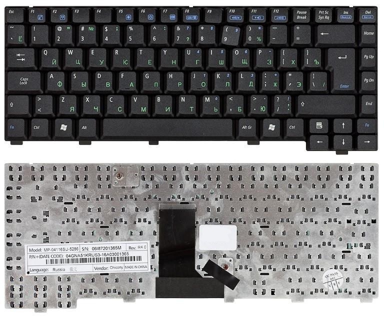 Клавиатура Asus A3 A3000, A6 A6000 черная  