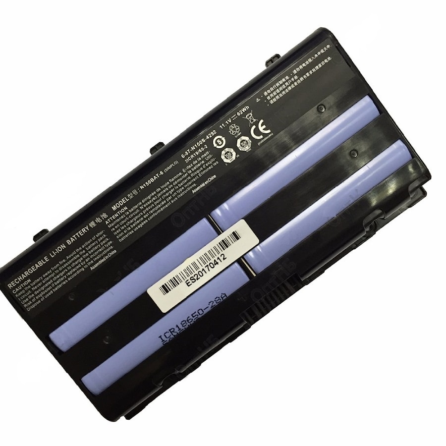 Аккумулятор для Clevo N150BAT-6, 62Wh, 5400mAh, 11.1V