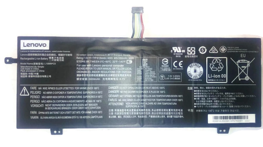 Аккумулятор для Lenovo IdeaPad 710S-13isk, (L15I4PC0), 46Wh, 6135mAh, 7.5V