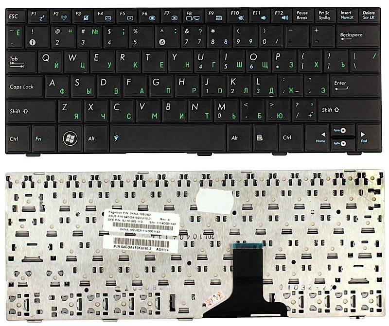 Клавиатура для ноутбука Asus Eee PC 1005HA, 1008HA, 1001HA черная