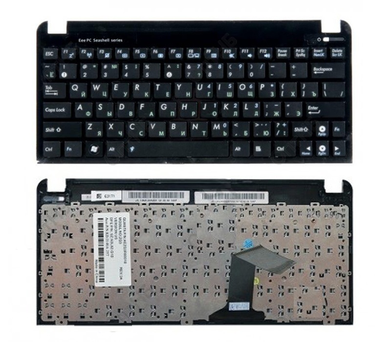 Клавиатура Asus Eee PC 1011, 1015, 1018, X101 черная, с рамкой  