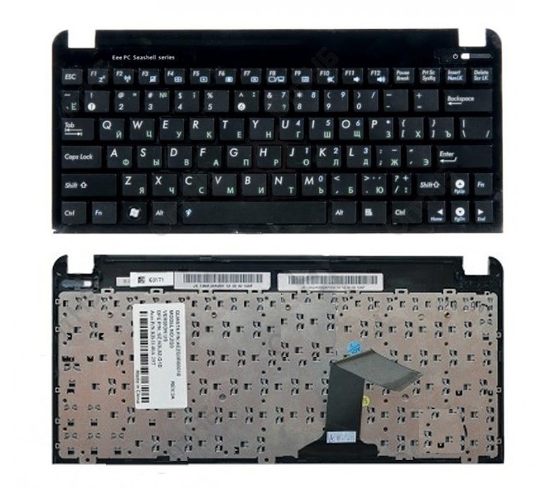 Клавиатура для ноутбука Asus Eee PC 1011, 1015, 1018, X101 черная, с рамкой