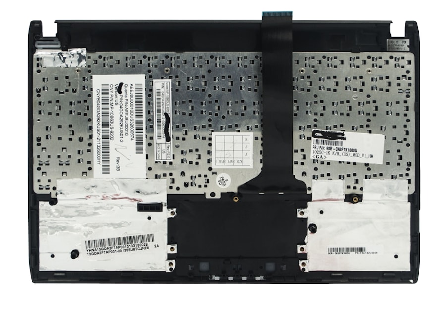 Клавиатура для ноутбука Asus Eee PC 1025, 1025C, 1025CE, 1060 черная, верхняя панель в сборе (черная)
