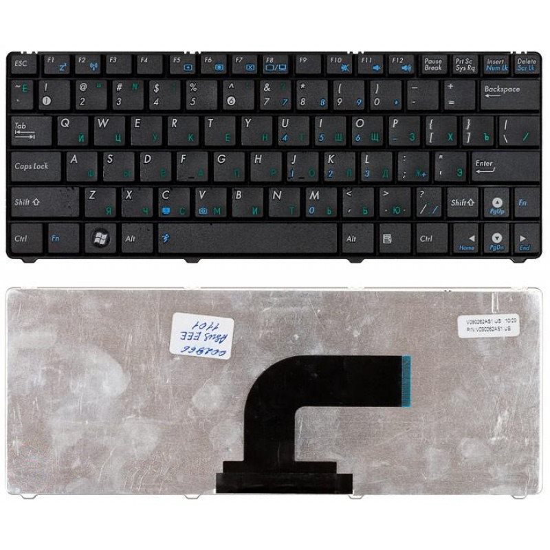 Клавиатура для ноутбука Asus Eee PC 1101, 1101HA, N10, N10E, N10J черная  