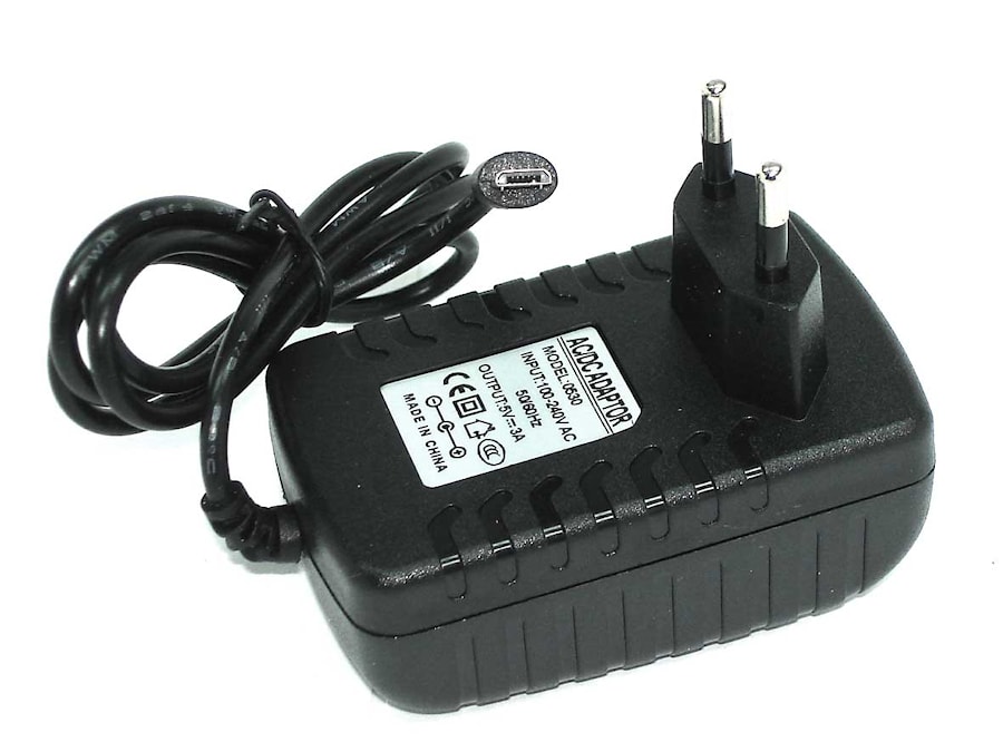 Блок питания (зарядное) AC mini-USB, 5V, 3A (15W)