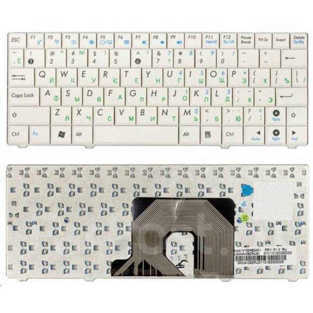 Клавиатура Asus Eee PC 900HA, 900SD, T91 белая  