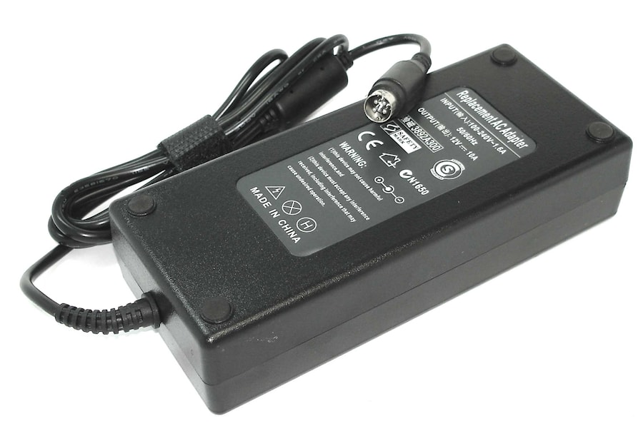 Блок питания (зарядное) для монитора LCD 4 pin (male), 12V, 10A, 120W без сетевого кабеля