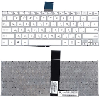 Клавиатура ноутбука Asus F200CA, F200LA, F200MA, X200CA, X200LA, X200MA белая, без рамки