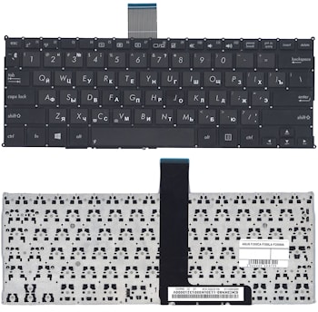 Клавиатура ноутбука Asus F200CA, F200LA, F200MA, X200CA, X200LA, X200MA черная, без рамки
