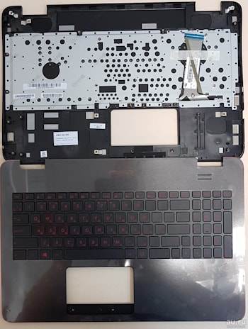 Клавиатура для ноутбука Asus GL551, GL551J черная, верхняя панель в сборе