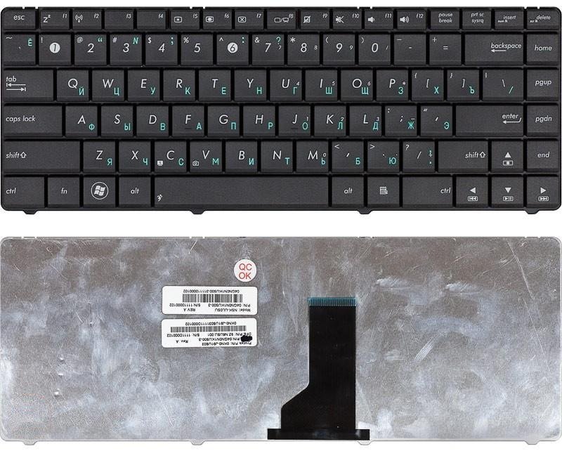 Клавиатура для ноутбука Asus B43, K43, K84, N43, P42, P43 черная  