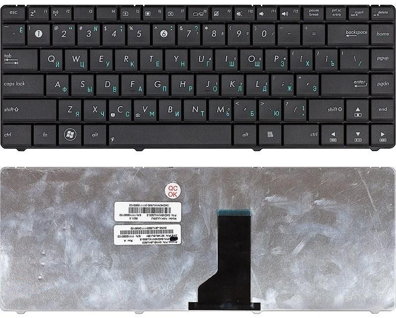 Клавиатура для ноутбука Asus K43, K84, N43, P42, P43, B43 черная