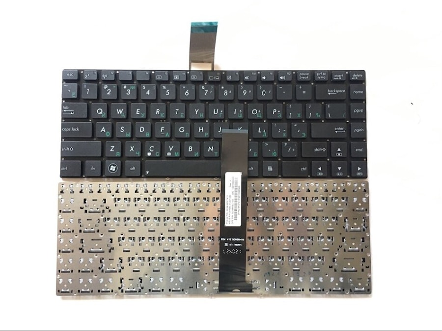 Клавиатура для ноутбука Asus N46, N46VZ, N46VB, N46VJ, N46VM, N46JV, K45, U37, U46E черная, ver.2