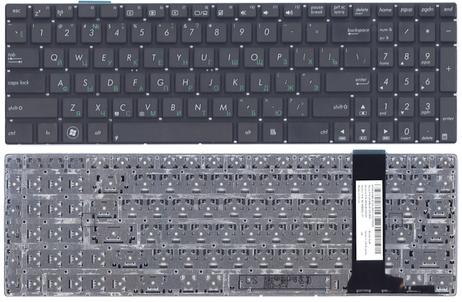 Клавиатура для ноутбука Asus N56, N76, G56, R500, R505 черная
