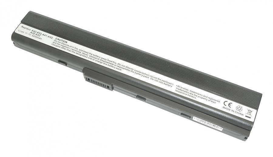 Аккумулятор ноутбука Asus K42, K52, K62, A40, A50, A52, N82, P42, P52, Pro5, Pro8, X8F, X42, X52, X5K, X62, B53, (A31-K42), 4400mAh, 10.8V