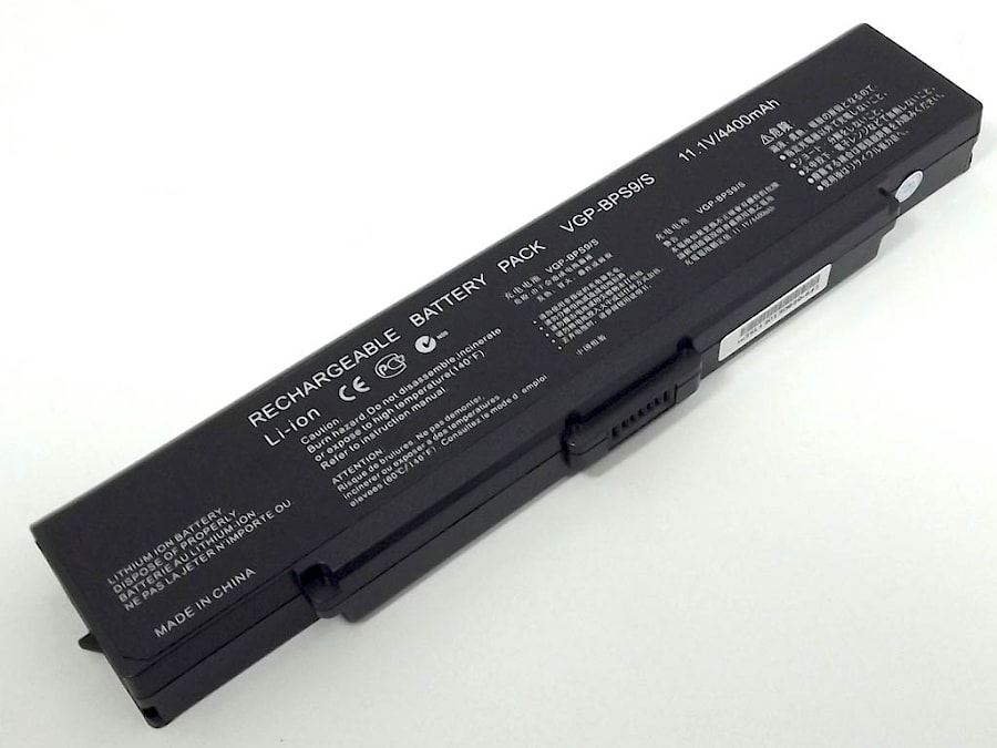 Аккумулятор ноутбука Sony VGN-AR, VGN-NR, VGN-SZ, BPS9, 4400mAh, 11.1V серебряный