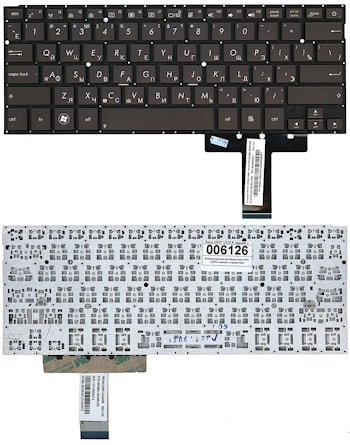 Клавиатура Asus UX31, UX31A, UX32, UX32A коричневая горизонтальный Enter
