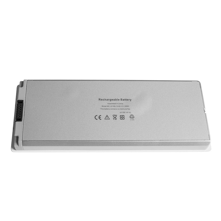 Аккумулятор для ноутбука (батарея) Apple (A1185) MacBook 13" A1181. 10.8V 5100mAh PN: A1185, MA561 Белый