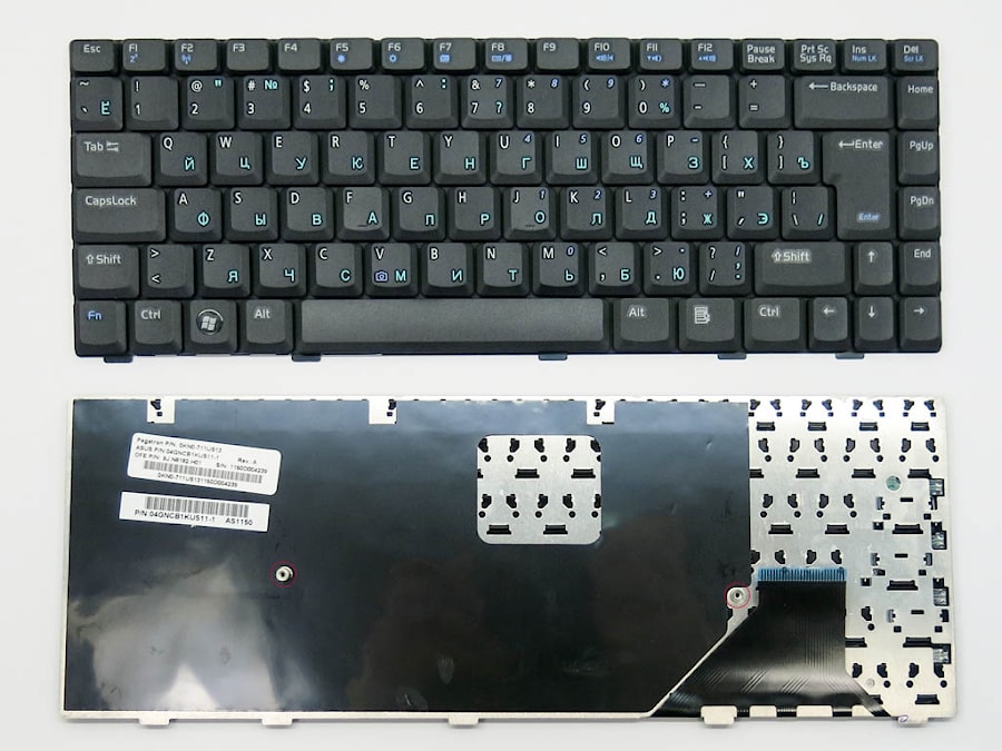 Клавиатура для ноутбука Asus W3, W3J, A8, F8, N80, X80 черная