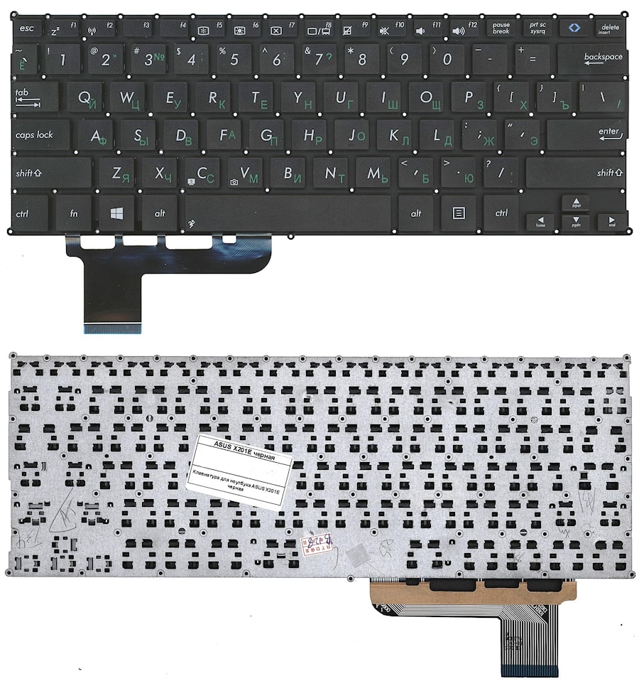 Клавиатура для ноутбука Asus X201, X201E, X202, X202E, S200, S200E черная