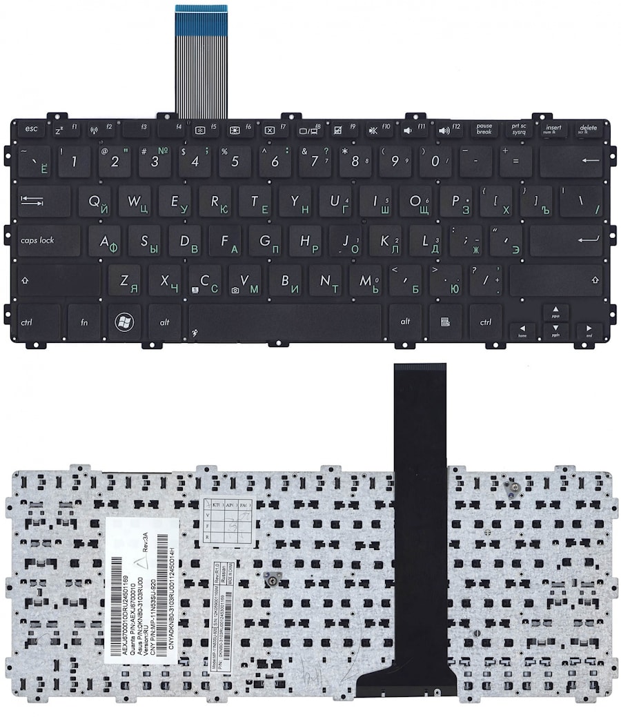 Клавиатура для ноутбука Asus X301, X301A, X301K черная
