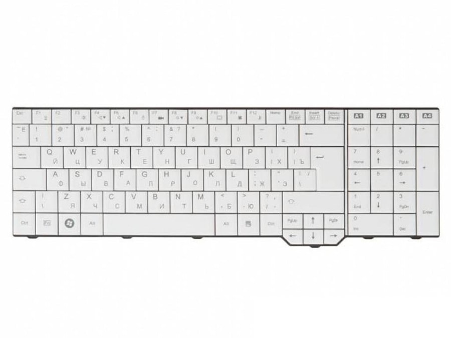 Клавиатура для ноутбука Fujitsu-Siemens Amilo XA3520, XA3530, Pi3625, LI3610, LI3910, XI3650, XI3670 белая