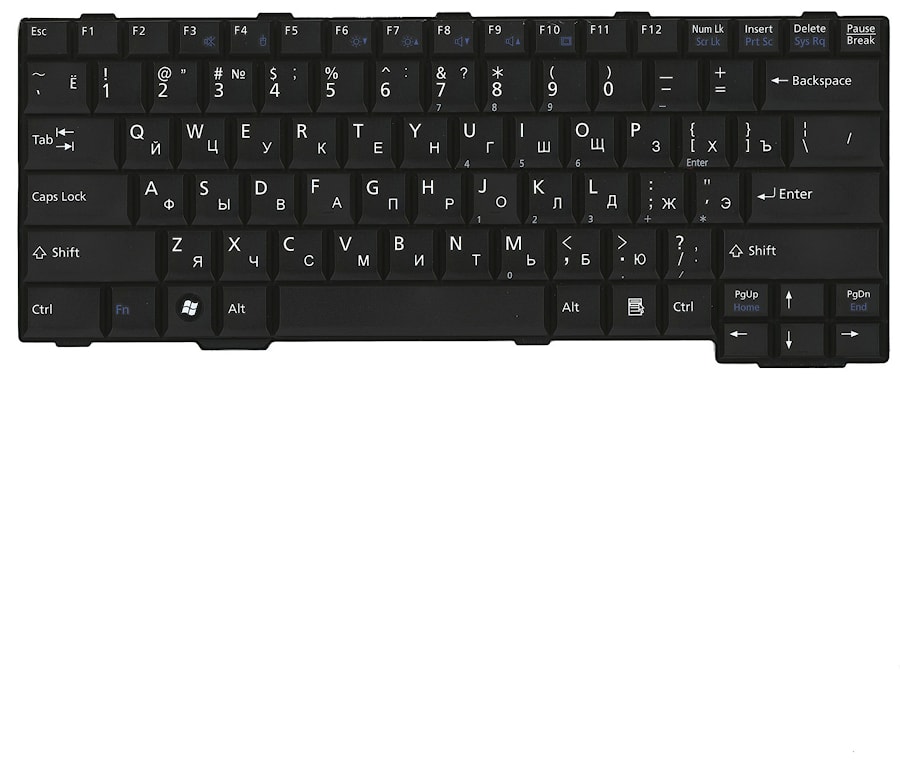 Клавиатура для ноутбука Fujitsu-LifeBook E751, S561, S751, S760, S761, SH560, SH561, SH760, SH761, S762, T901 черная