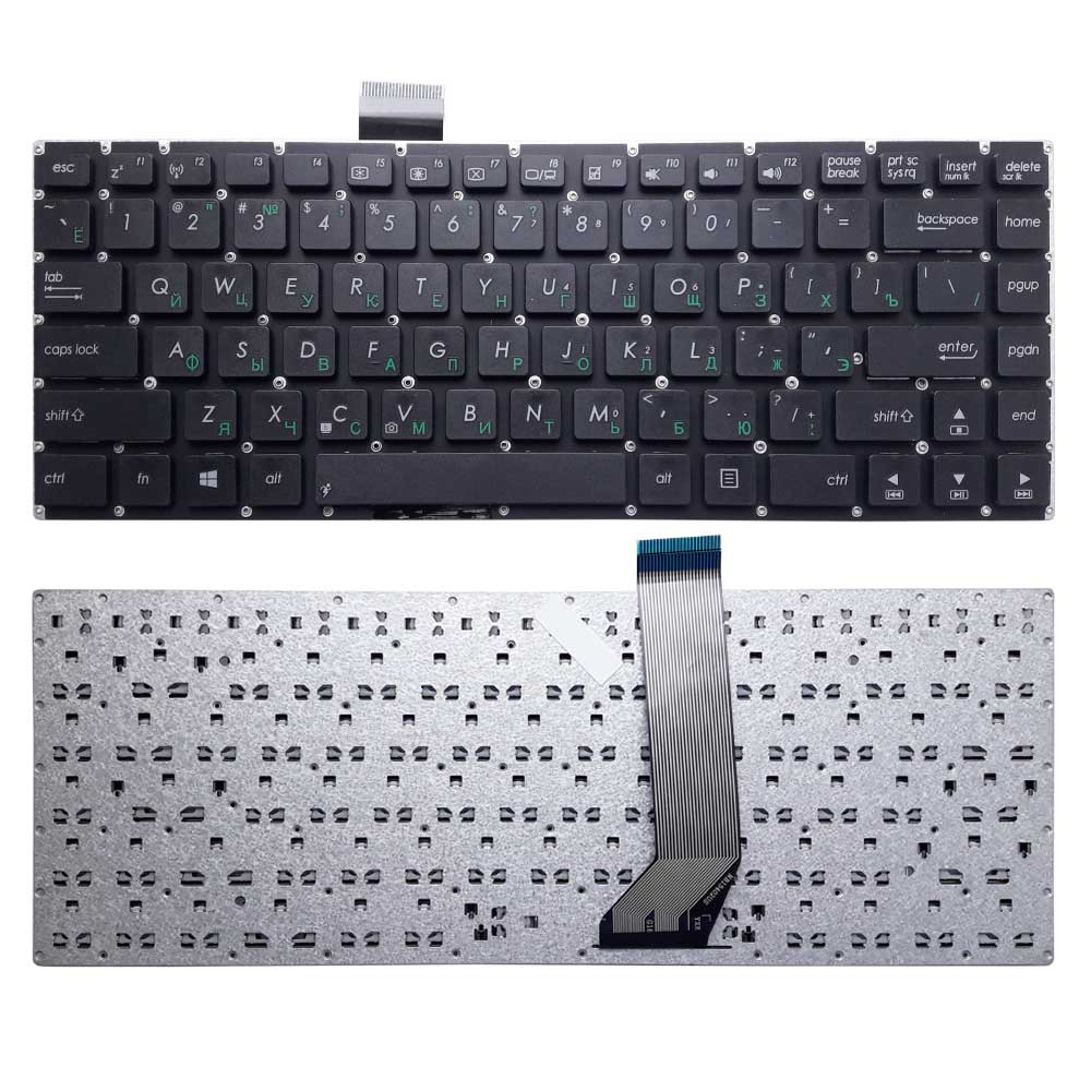 Клавиатура Asus X402, X402C, X402CA, F402, F402C, F402CA черная, без рамки  