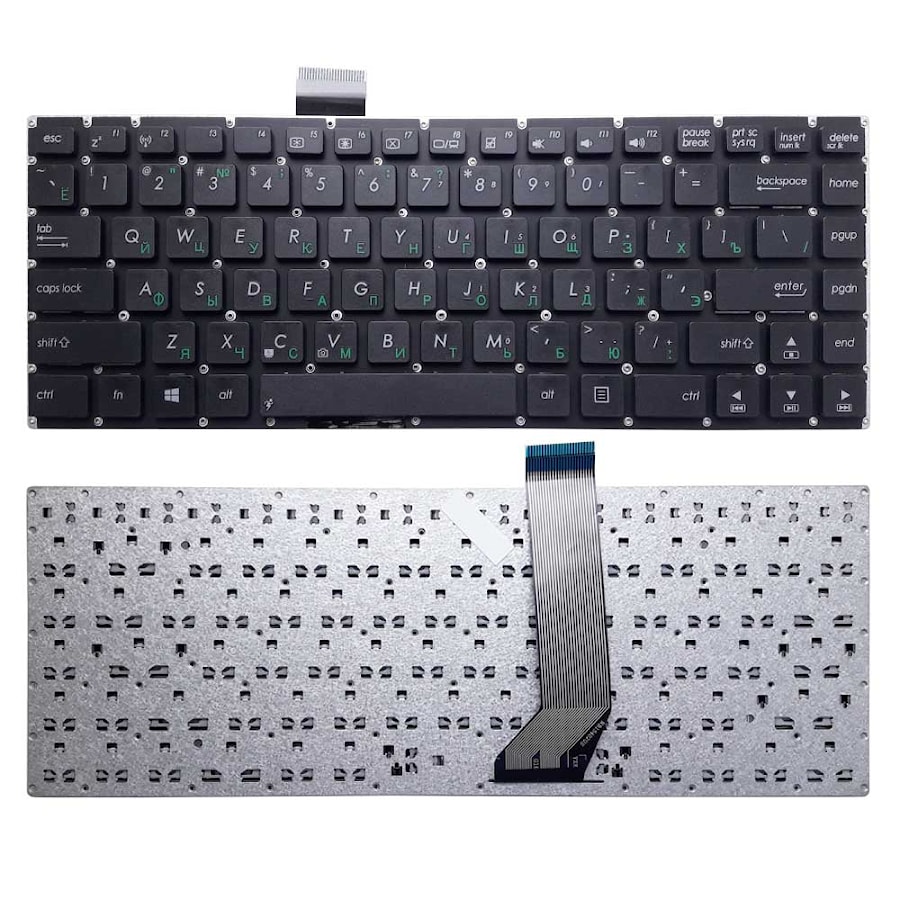 Клавиатура для ноутбука Asus X402, X402C, X402CA, F402, F402C, F402CA черная, без рамки