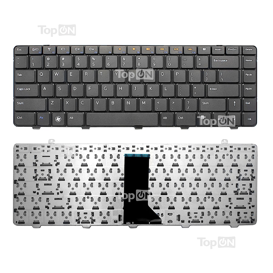 Клавиатура для ноутбука Dell Inspiron 1464 Series. Плоский Enter. Черная без рамки.