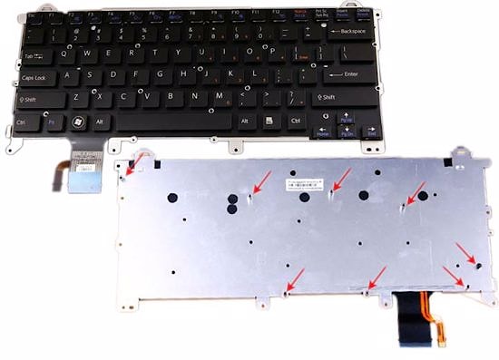 Клавиатура для ноутбука Sony VPC-Z Series. Черная. PN: 148766061, 148766062, 148766021