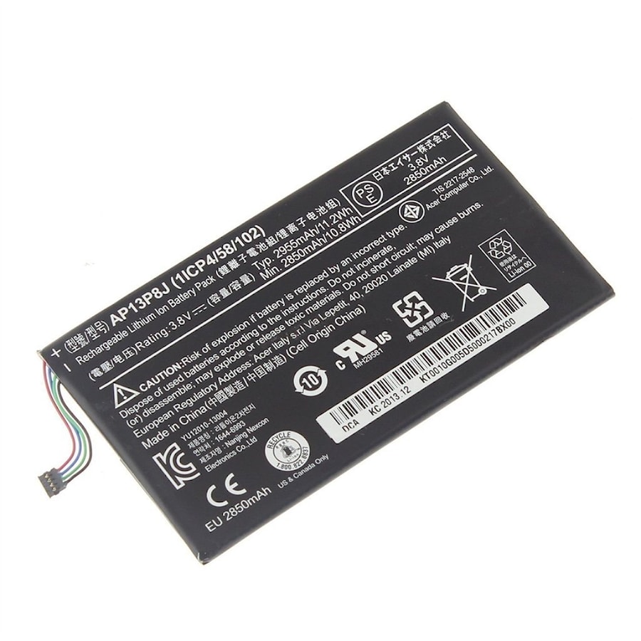 Аккумулятор для Acer Iconia Tab B1-720 (ap13p8j), 2955mAh, 3.8V