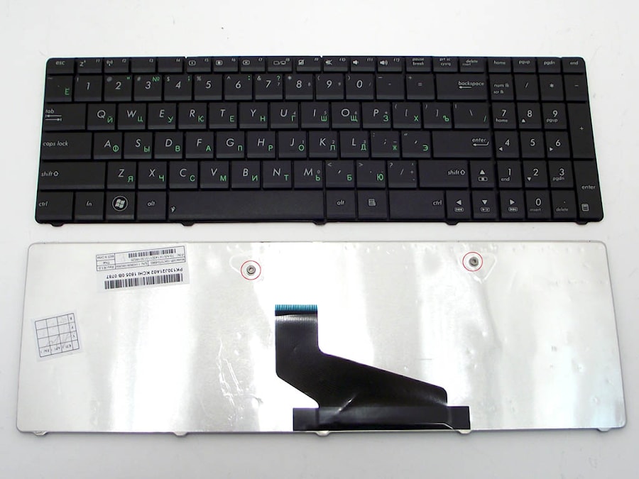 Клавиатура для ноутбука Asus X53, X54, A53U черная A53Be, A53Br, A53By, A53Ta, A53Tk, A53U, A53Z, A53Ta, A53Tk, A53U, A53Z, K53Be, K53Br, K53By, K53Ta
