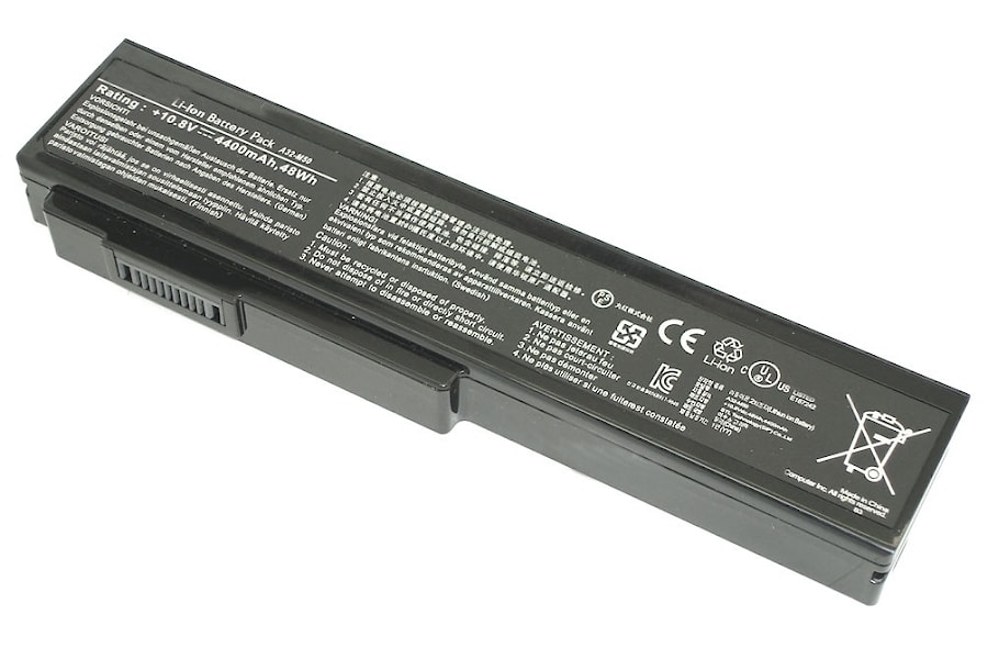 Аккумулятор для Asus M50, M51, M60, G50, G51, G60VX, VX5, L50, X55, X57, N43S, N50, N52, N53, N61, (A32-M50), 57Wh, 5200mAh, 11.1V