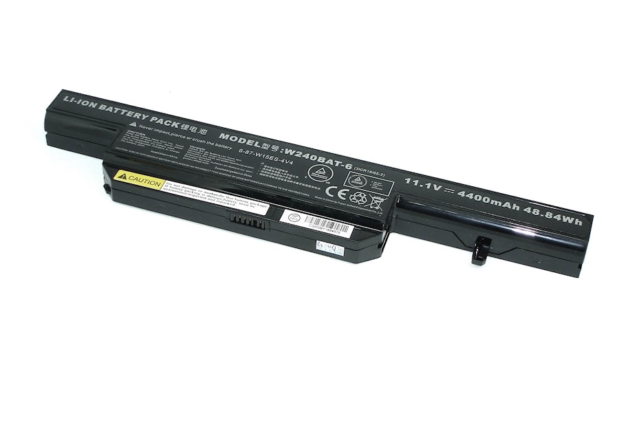 Аккумулятор для Clevo W240BAT-6, 48.84Wh, 4400mAh, 11.1V