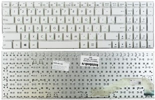 Клавиатура для ноутбука Asus X540, R540, X540L, X540LA, X540CA, X540SA белая, без рамки