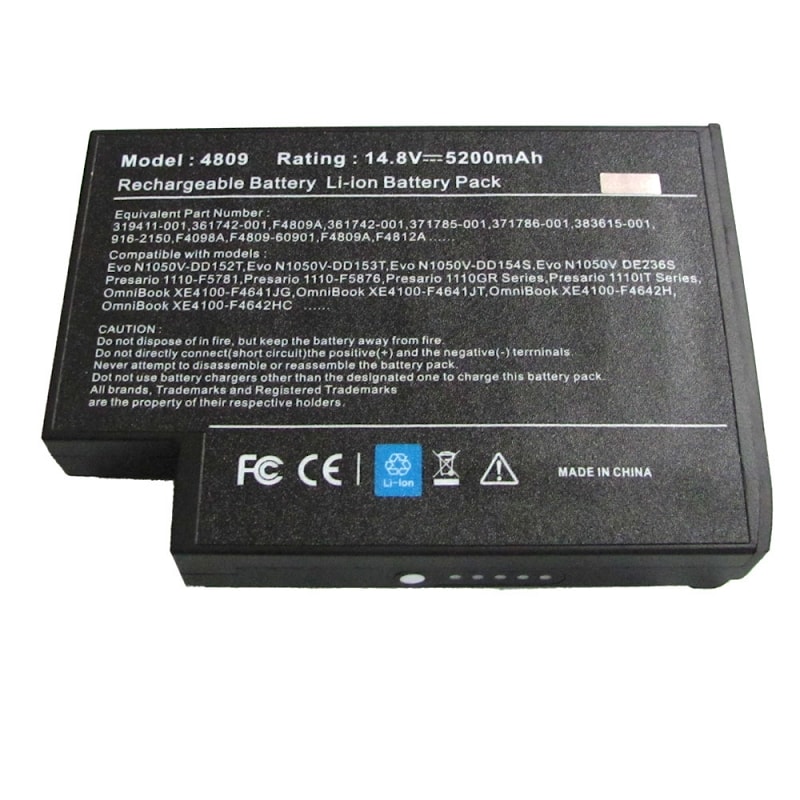 Аккумулятор HP Compaq NX9000, NX9005, NX9010, (113955-001), 4400mAh, 14.8V, черный