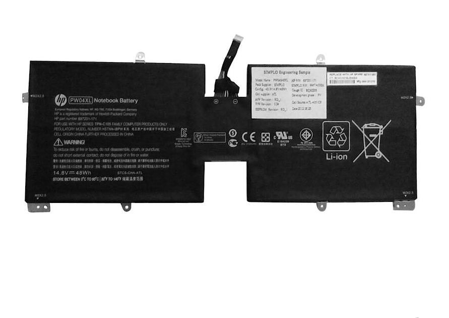 Аккумулятор HP Spectre XT TouchSmart 15-4000, 15-4100, 15t-4000 (PW04XL), 2950mAh, 14.8V