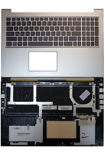 Клавиатура Asus UX51, UX51VZ-DH71, UX51VZ-XB71 черная, с верхней панелью