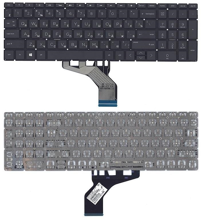 Клавиатура для ноутбука HP Pavillion 250 G7 255 G7 256 G7 15t-db, 15-da, 15-dw, черная,