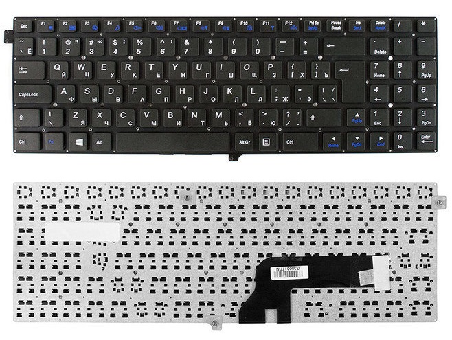 Клавиатура Clevo W550EU, W550EU1, W5500 без рамки, большой ENTER  