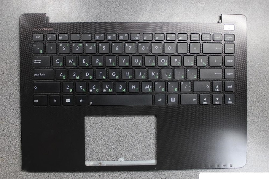 Клавиатура для ноутбука Asus X402, X402C, X402CA, F402, F402C, F402CA черная, верхняя панель в сборе