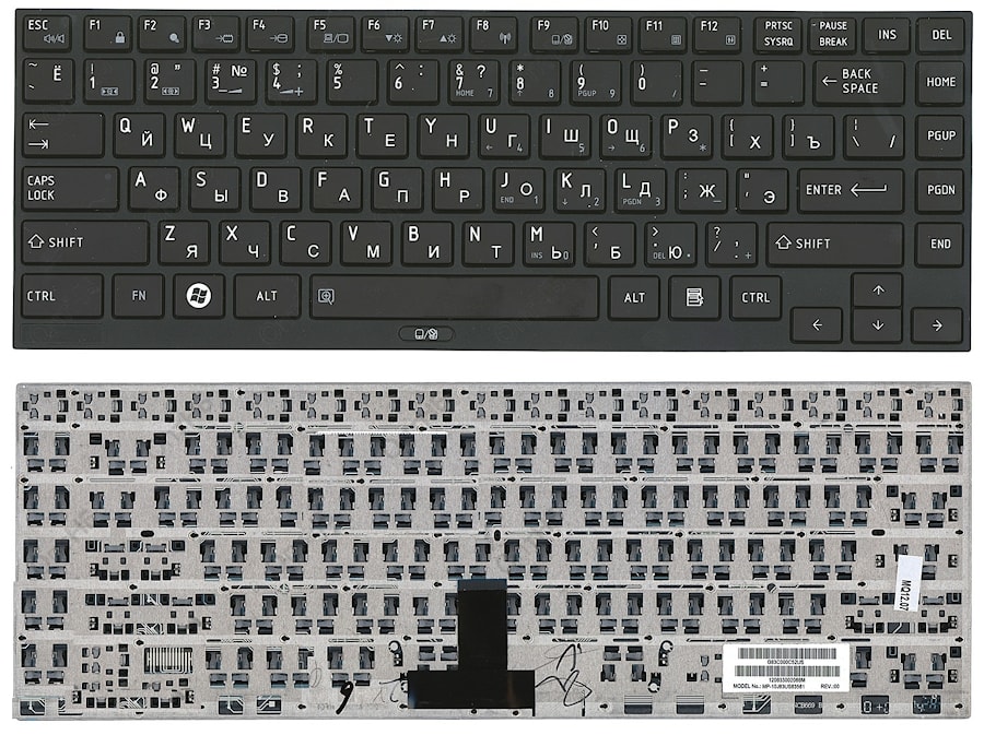 Клавиатура для ноутбука Toshiba Satellite R630, R930, R700, R705, R830, R835 черная